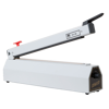 Sealkid - Robust tabletop impulse sealer with an integrated knife, producing a 3 mm seal. The sealer is made in the Netherlands from high quality materials, featuring a 2 years warranty. The clever design and solid quality makes it stand out from other suppliers, as for the extra long seal (20/30 mm more). A cost-effective seal solution, offering a long durability and reliable easy to use packaging solution.