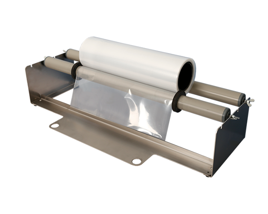 Support de rouleau de film ISM - Assure un déroulement en douceur du film tubulaire. 2 Versions disponibles : Porte-rouleau de film à placer sur une table derrière l'ISM, ou le Porte-rouleau de film à monter sur le socle du support. Remarque : Si vous utilez de la gaine, assurez-vous de commander l'ISM avec la fonction couteau.
 


