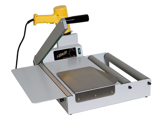 161 B Shrink sealer - Clever designed single arm I-bar shrink wrap sealers. Suitable for manually shrink sealing all kind of products. Equipped with a sealing/cutting wire, which seals and cuts the shrink film in one simple and efficient operation. Maximum seal length: 430 mm