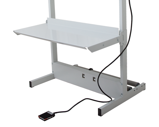Bag support (horizontal) for Industrial Magneta - Horizontal bag support to support heavier or voluminous bags. This horizontal bag support facilitates an upright position of the bag. Note: should be ordered together with the Support stand and Angle Device Magneta. Only suitable for Magneta Industrial (= motorized version).