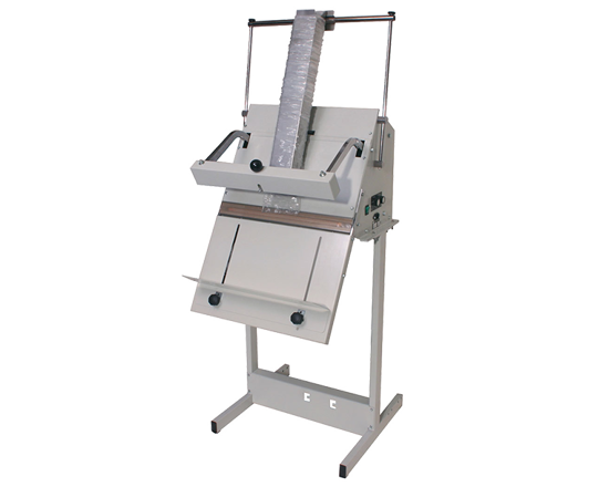 Pandyno - The most simple manual bagging machine. Equipped with a support for mounting your desired filling chute. The filling chute needs to be covered with tubular film to produce quick and efficiently filled bags. Easy and light-weight operation by pressing the seal arm to start the cycle.