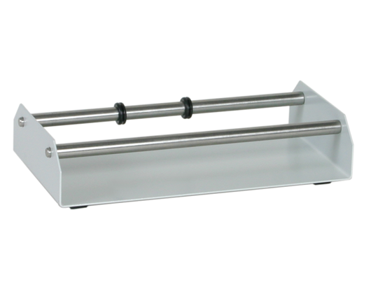Portarotolo Rolloflux (peso leggero) - Supporto per bobina di film per posizionare e srotolare la bobina di film sul lato destro dell'Eco Sealer o Sealkid. Facile da usare quando si confeziona con film tubolare. È necessario un coltello integrato. Tirare facilmente la film e srotolarla per creare le buste alla lunghezza desiderata.